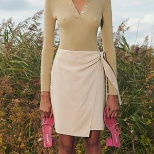 Samsoe NWT milani khaki wrap skirt